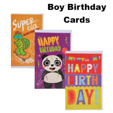 Boys Birthday Greeting Card & Envelope